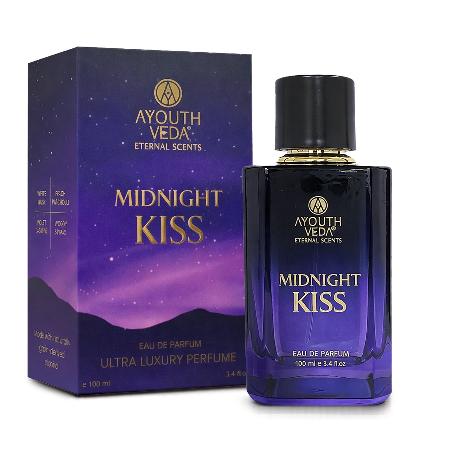 Ayouthveda Midnight Kiss Eau De Parfum – Long Lasting Luxury Perfume (100ml)