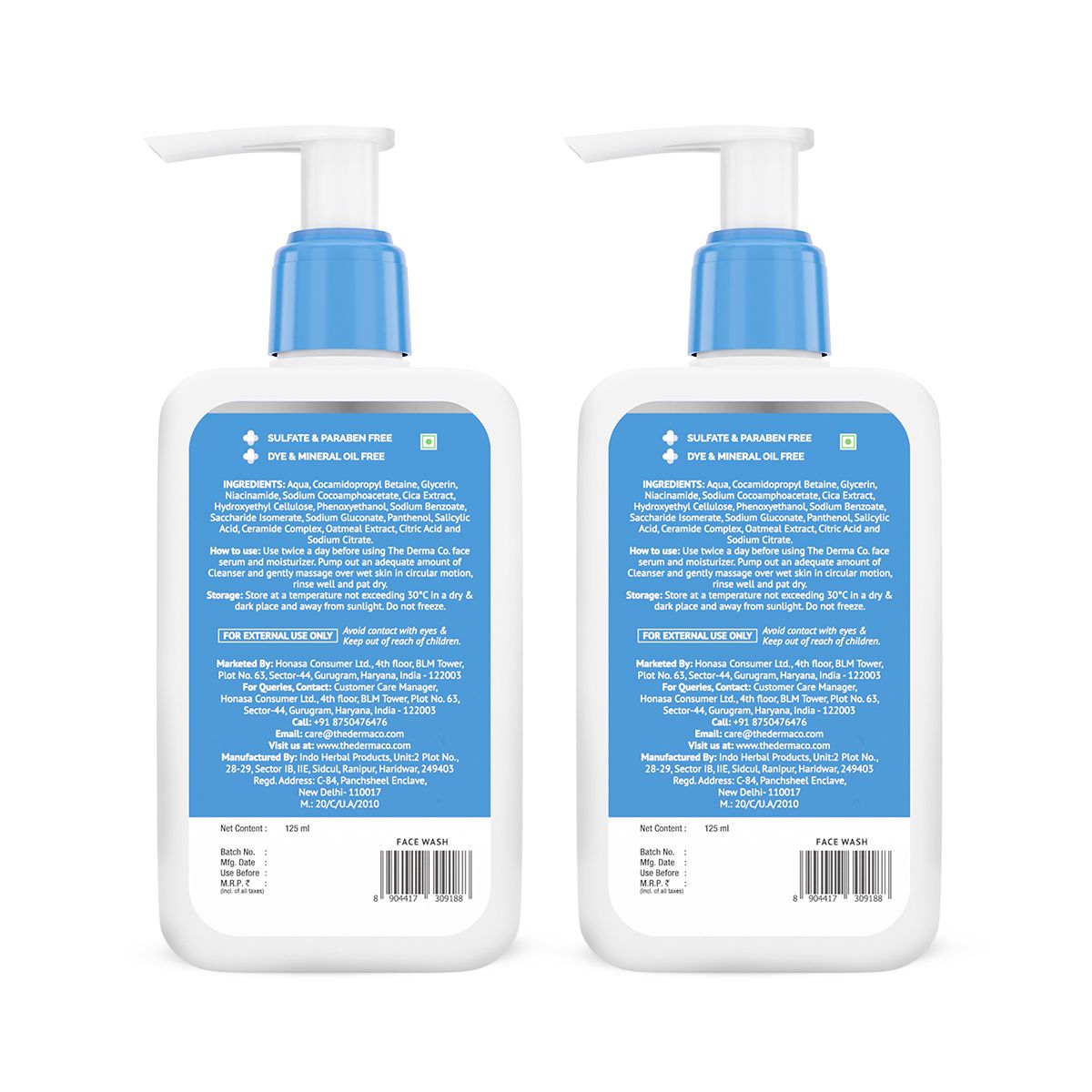 Derma Co 2% Niacinamide Oily Skin Cleanser for Sensitive, Oily & Combination Skin