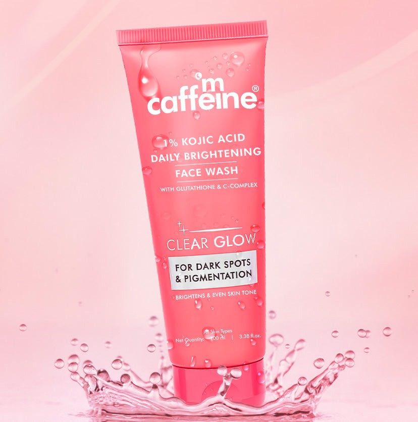 mCaffeine Clear Glow 1% Kojic Acid Daily Brightening Face Wash - 100ml