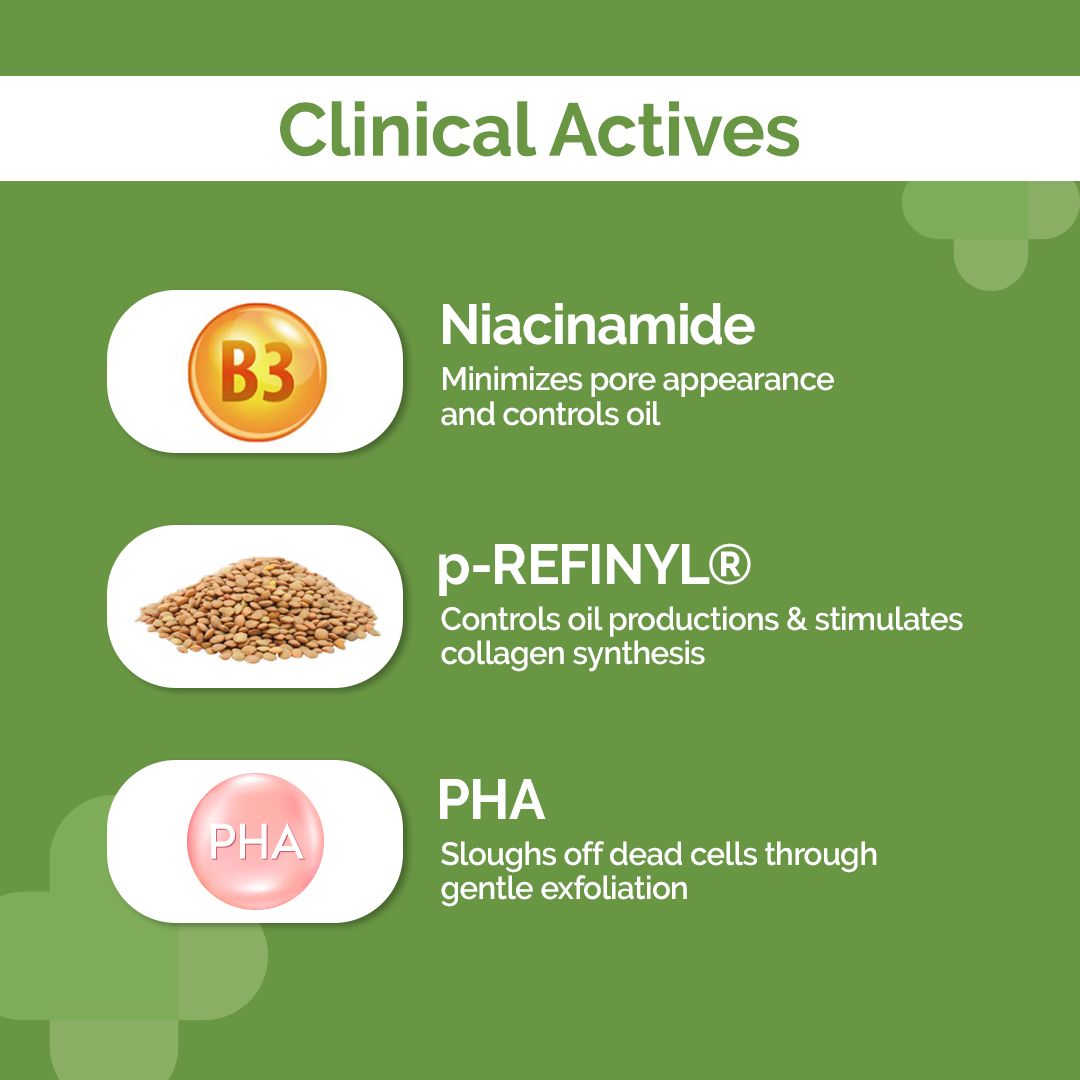 Derma Co Pore Minimizing Daily Face Moisturizer with 3% Niacinamide, 3% PHA & p-REFINYL® - 50g