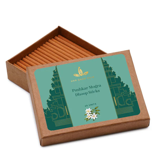 Har Ghar Puja Pushkar Mogra Dhoop Sticks (Set of 4)