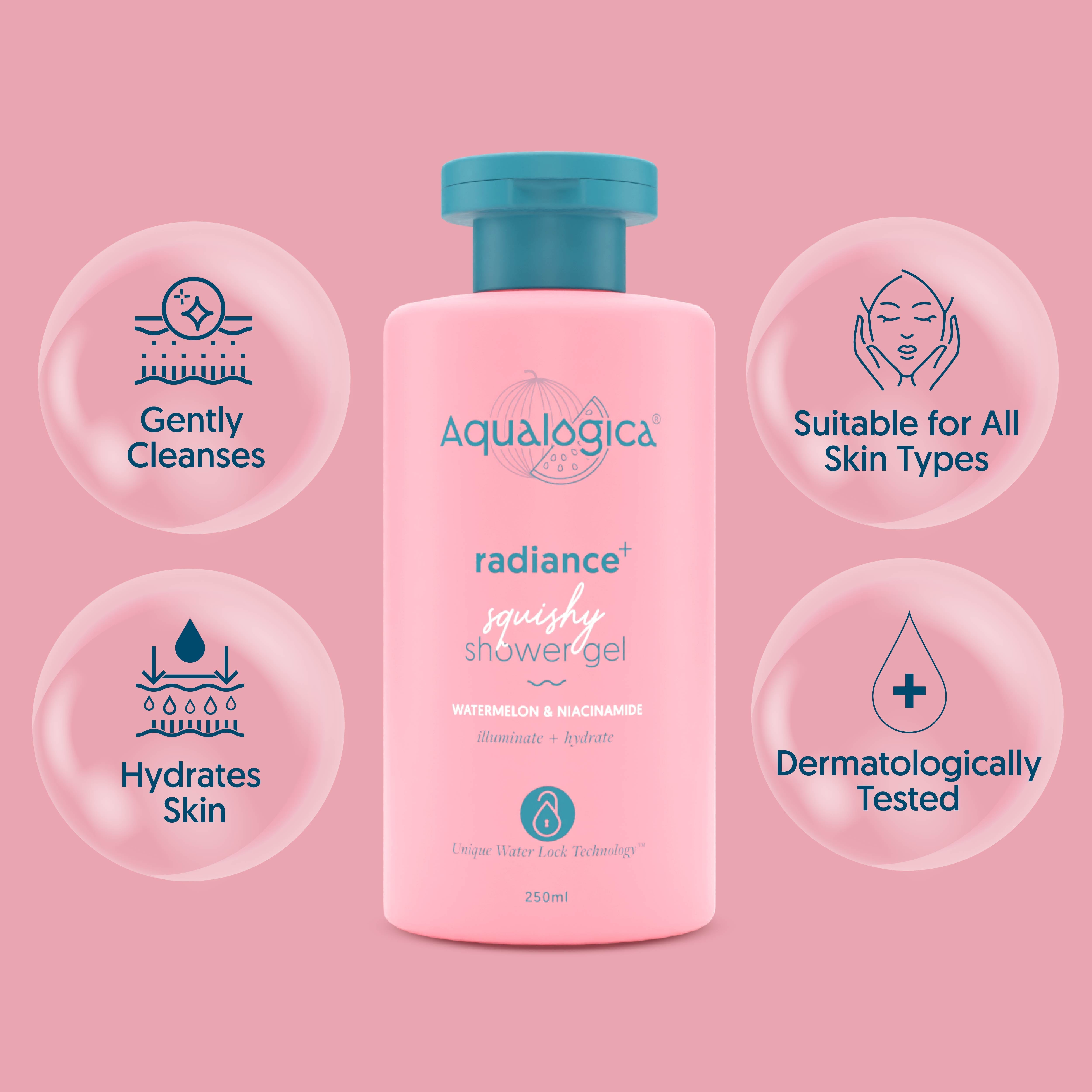Aqualogica Radiance+ Squishy Shower Gel - 250ml