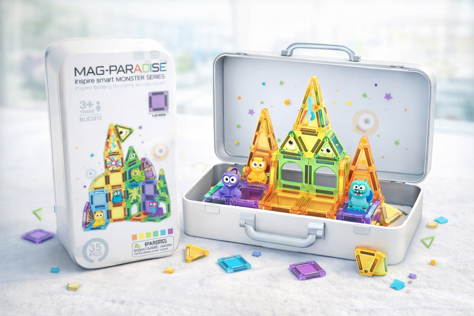 Dimorra Magnetic Tiles Travel Kit (35 pcs)