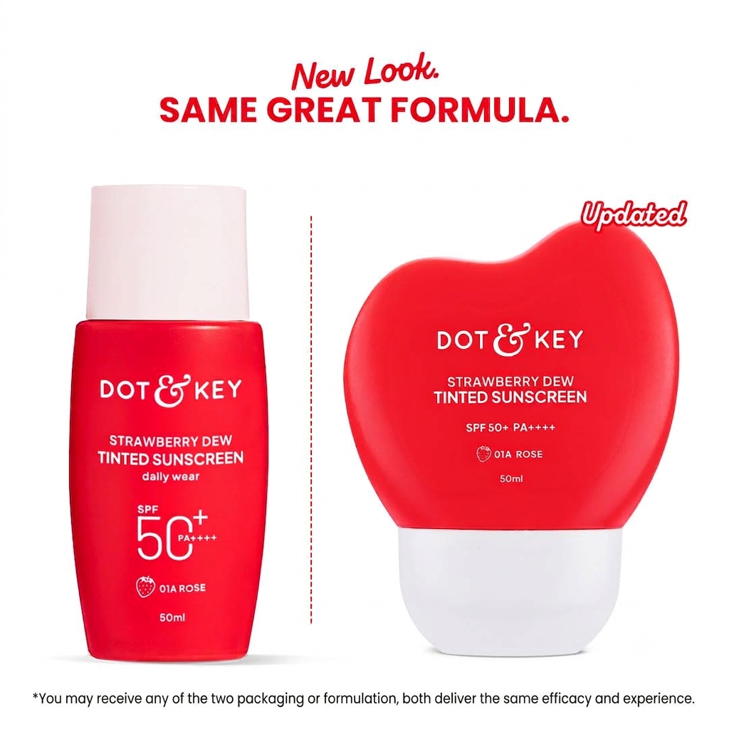 Dot & Key Strawberry Dew Tinted Sunscreen, In-Vivo Tested SPF 50+ PA++++