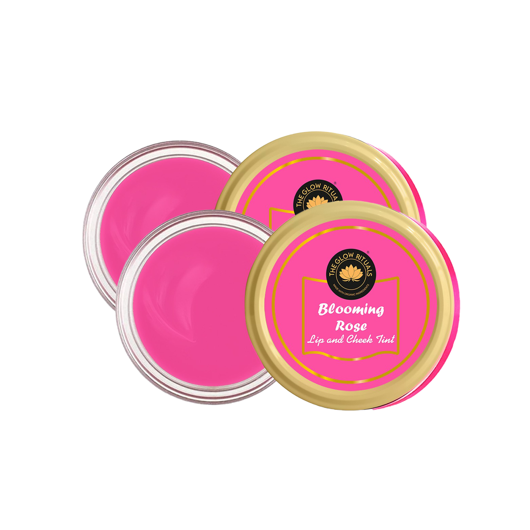 The glow rituals Blooming Rose Lip & Cheek Tint - 8g (Pack Of 2)