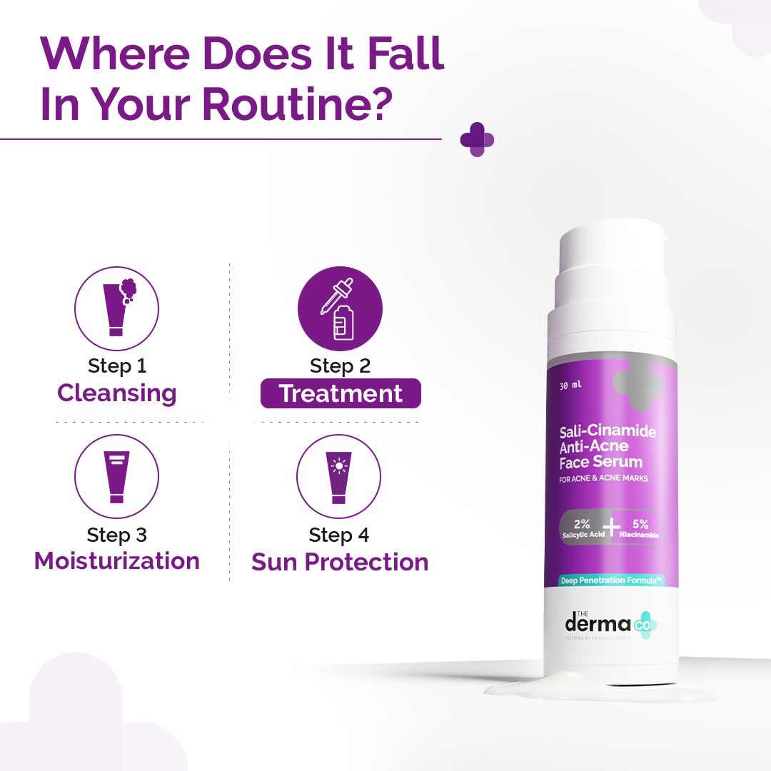 Derma Co Sali-Cinamide Anti-Acne Serum with 2% Salicylic Acid & 5% Niacinamide