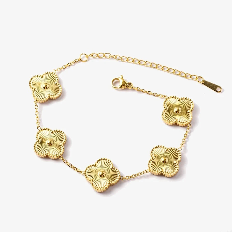 Salty Golden Luck Leaflet Bracelet