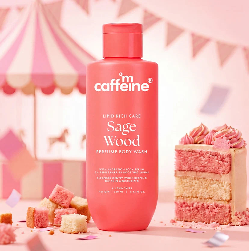 mCaffeine Sage Wood Nourishing Milky Body Wash - 250ml