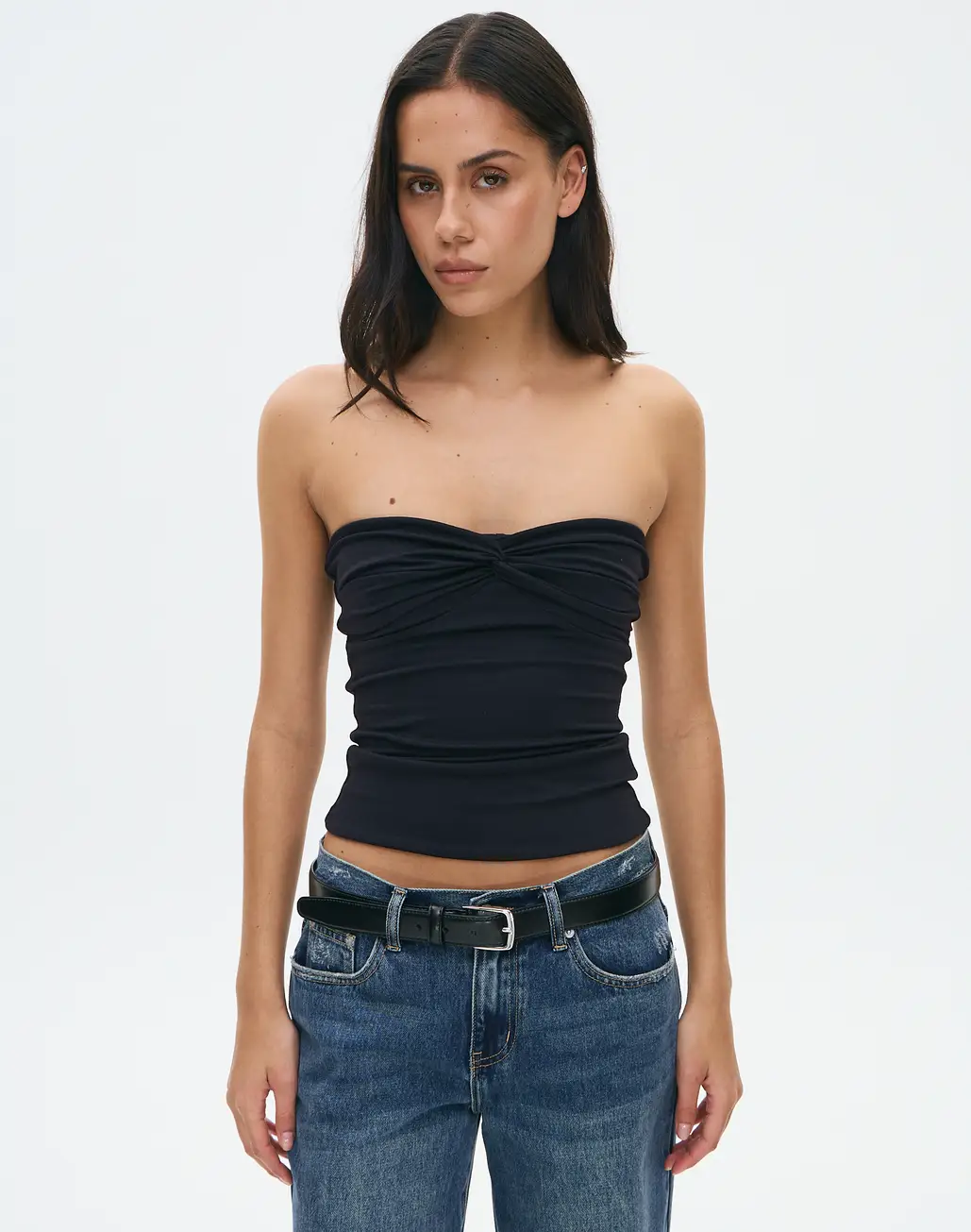 Mywishbag Twist Strapless Top - Nylon