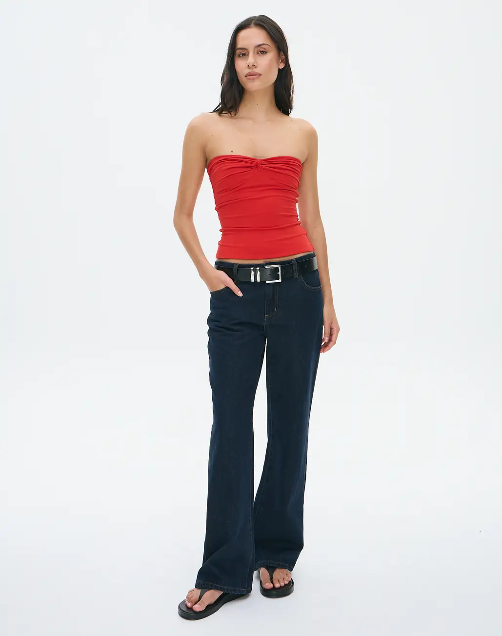 Mywishbag Twist Strapless Top - Nylon