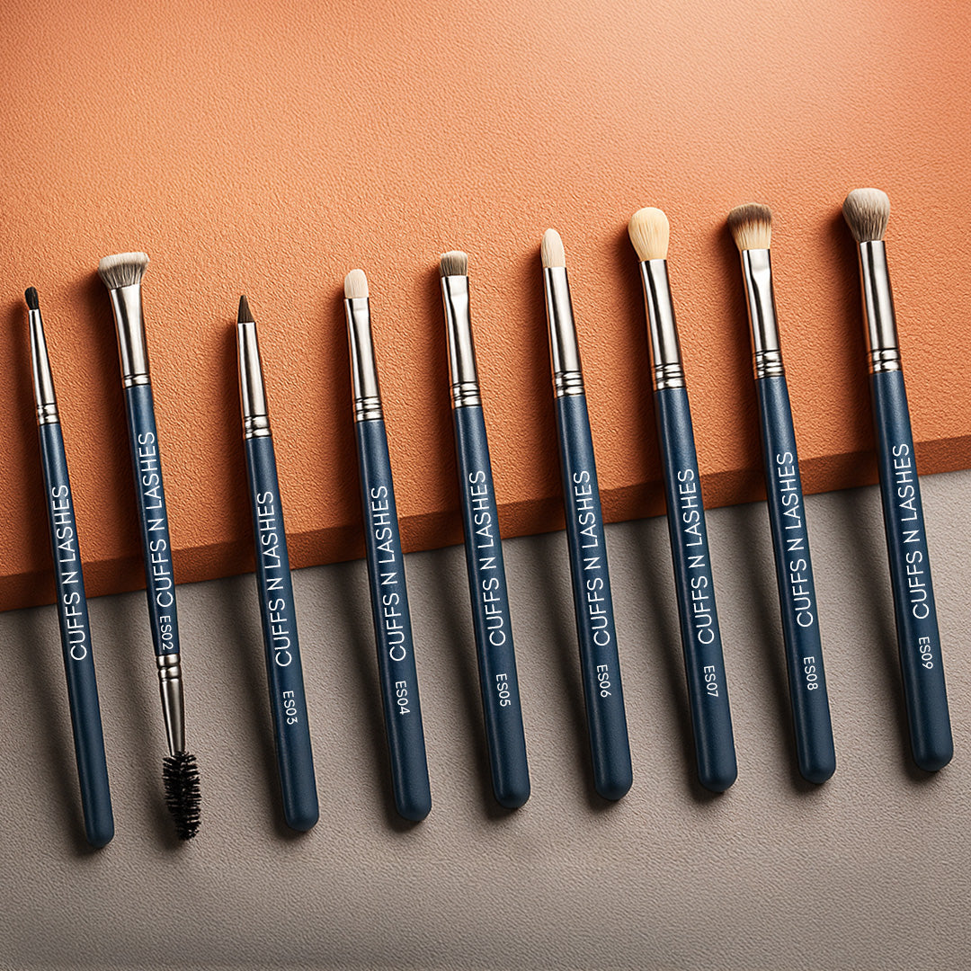 Cuffs N Lashes The Ultimate Eye Brush Set, Set Of 9(A)