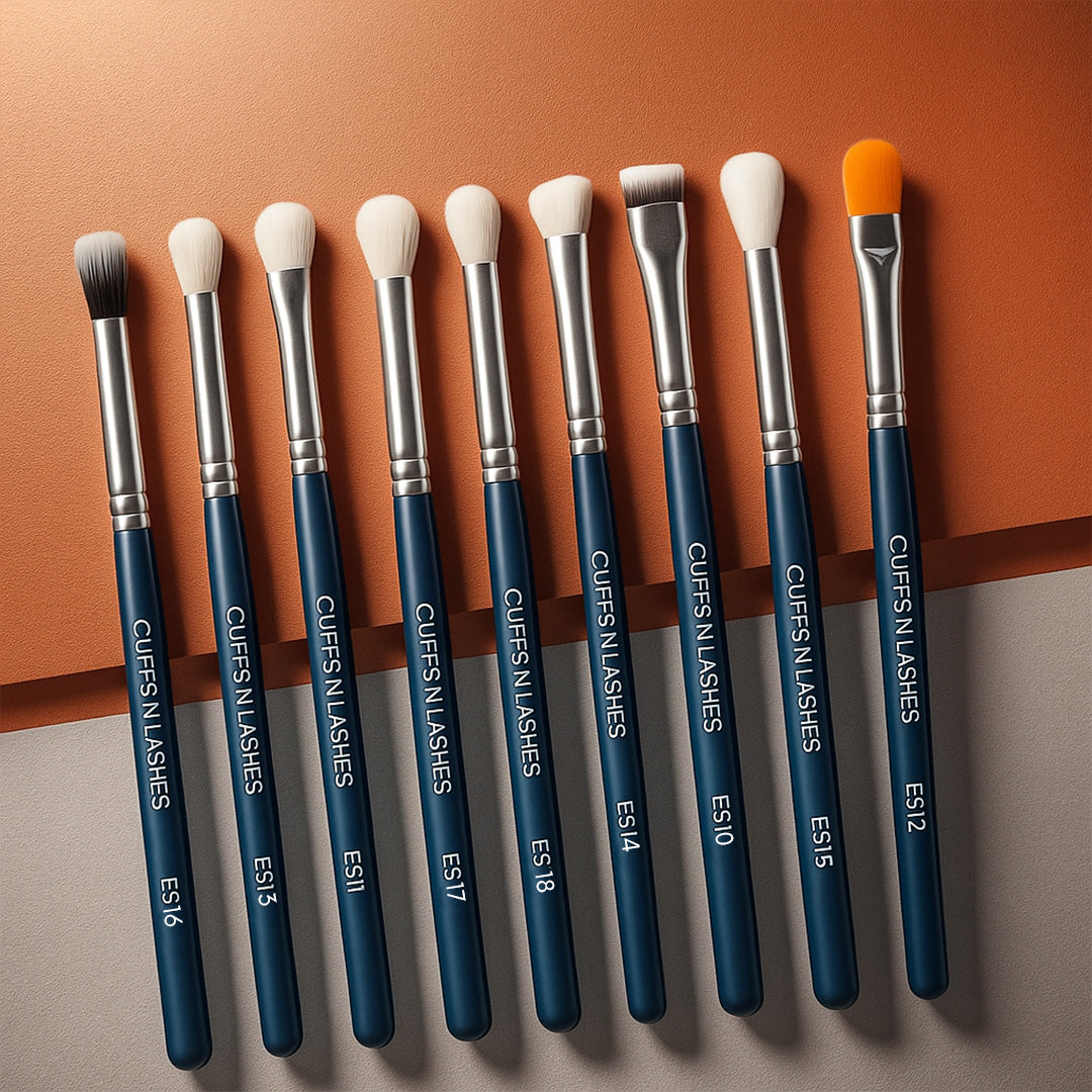Cuffs N Lashes The Ultimate Eye Brush Set, Set Of 9(B)