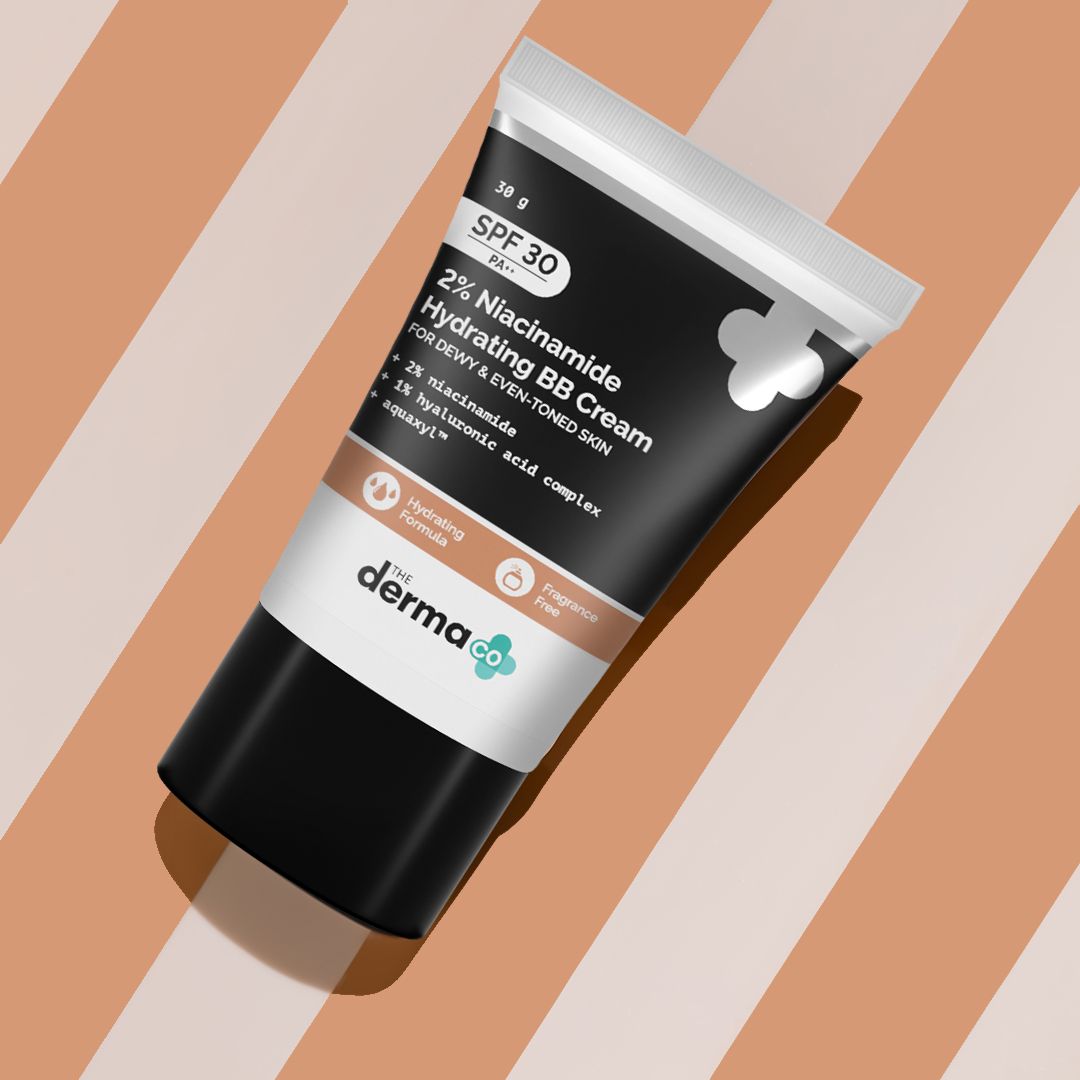 Derma Co 2% Niacinamide Hydrating BB Cream with 1% Hyaluronic Acid Complex & Aquaxyl - 30g