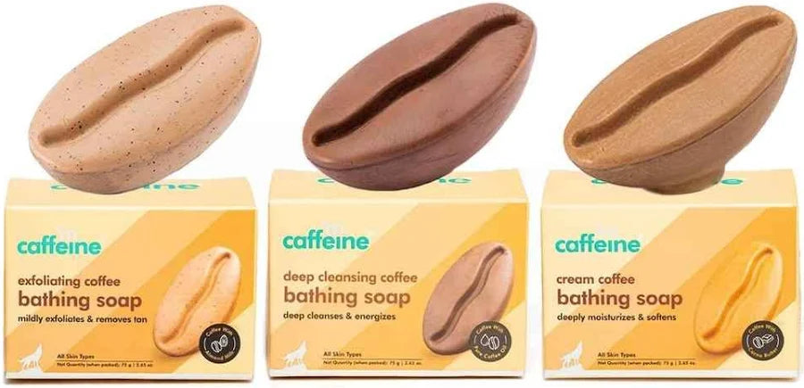 mCaffeine Exfoliating Coffee Bathing Soap Trio - 75 g x 3