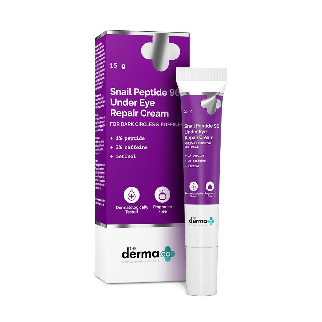 Derma Co Snail Peptide 96 Under Eye Repair Cream with Snail Mucin & Peptide Complex For Dark Circles & Puffiness - 15g
