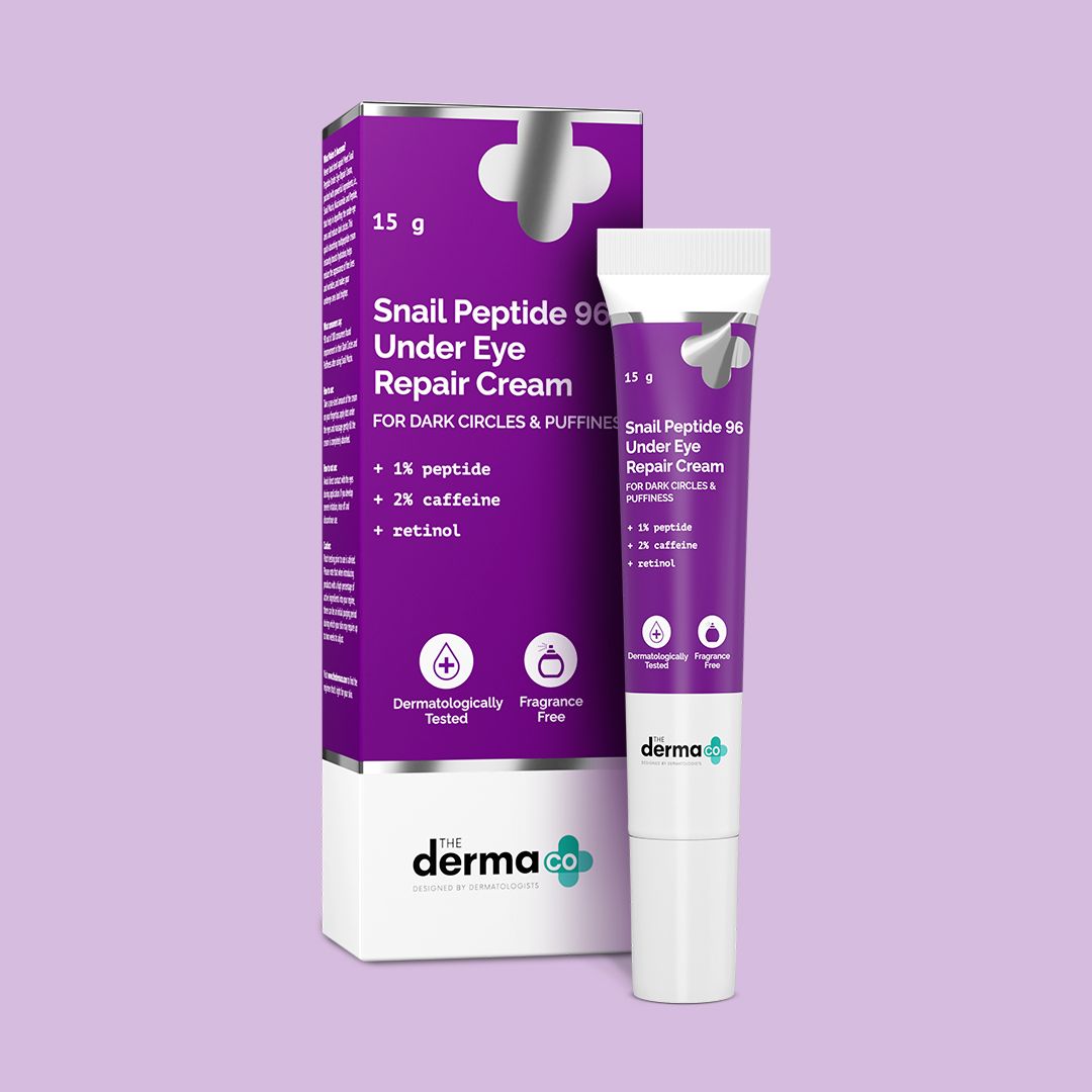 Derma Co Snail Peptide 96 Under Eye Repair Cream with Snail Mucin & Peptide Complex For Dark Circles & Puffiness - 15g