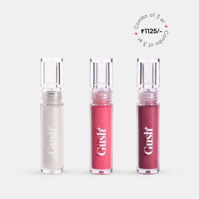 Gush Beauty Glaze Lip Oil Gloss Trio