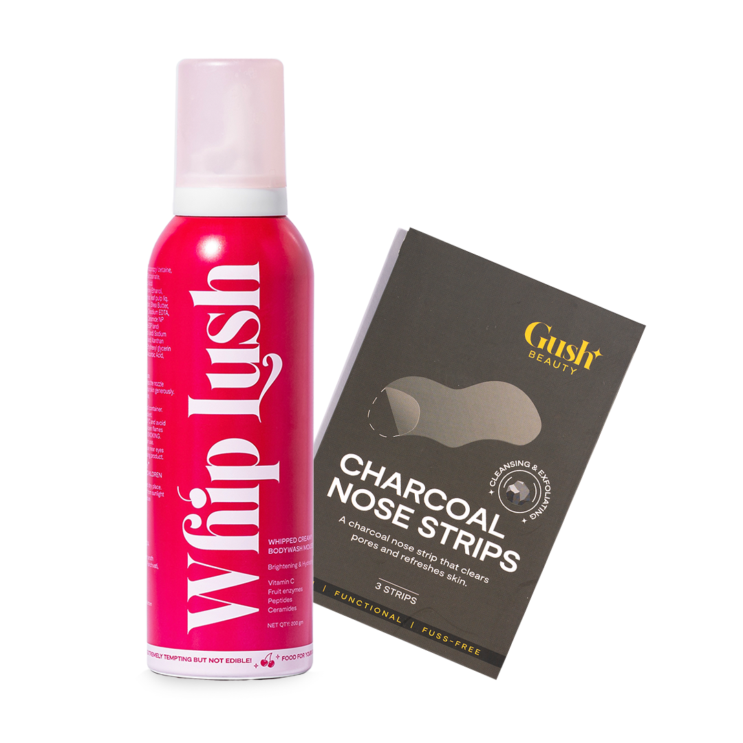 Gush Beauty Whip Lush + Charcoal Nose Strips Combo
